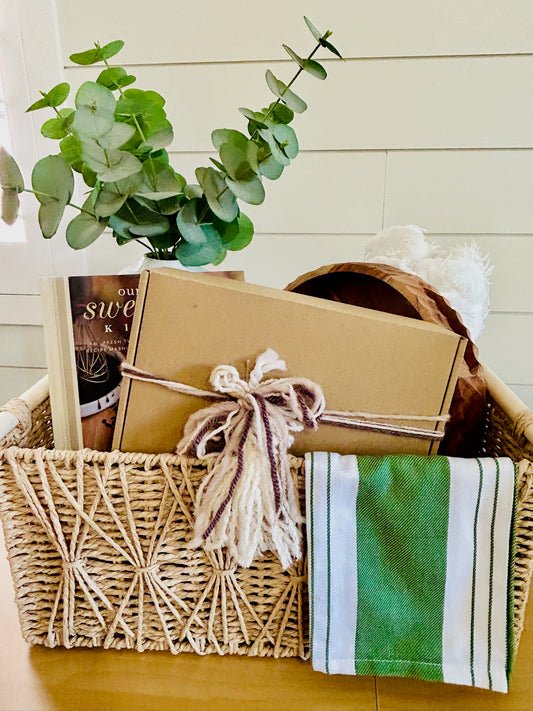 custom real estate closing gift with curated items