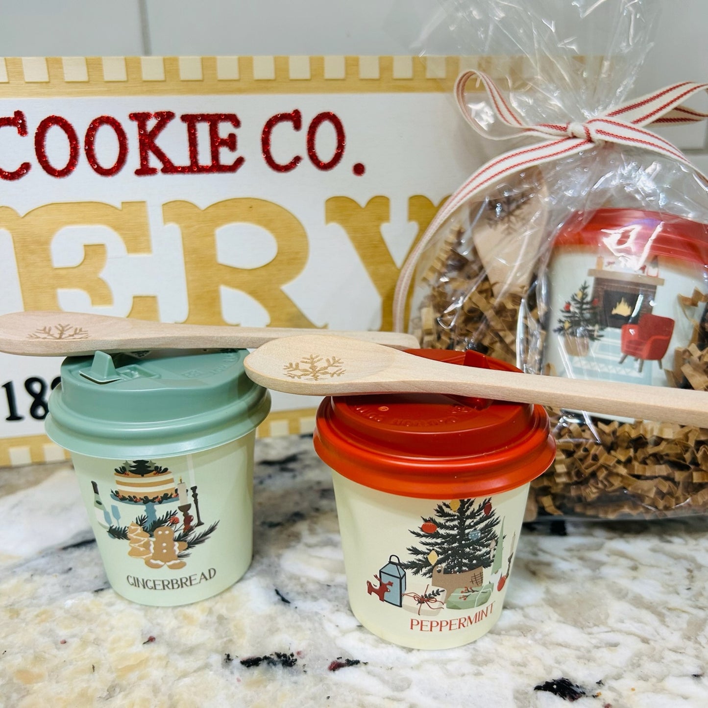 realtor pop-by gift hot cocoa with snowflake spoon