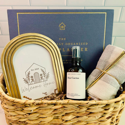 new home gift basket, real estate gift, realtor gift idea, housewarming gift, nice gift