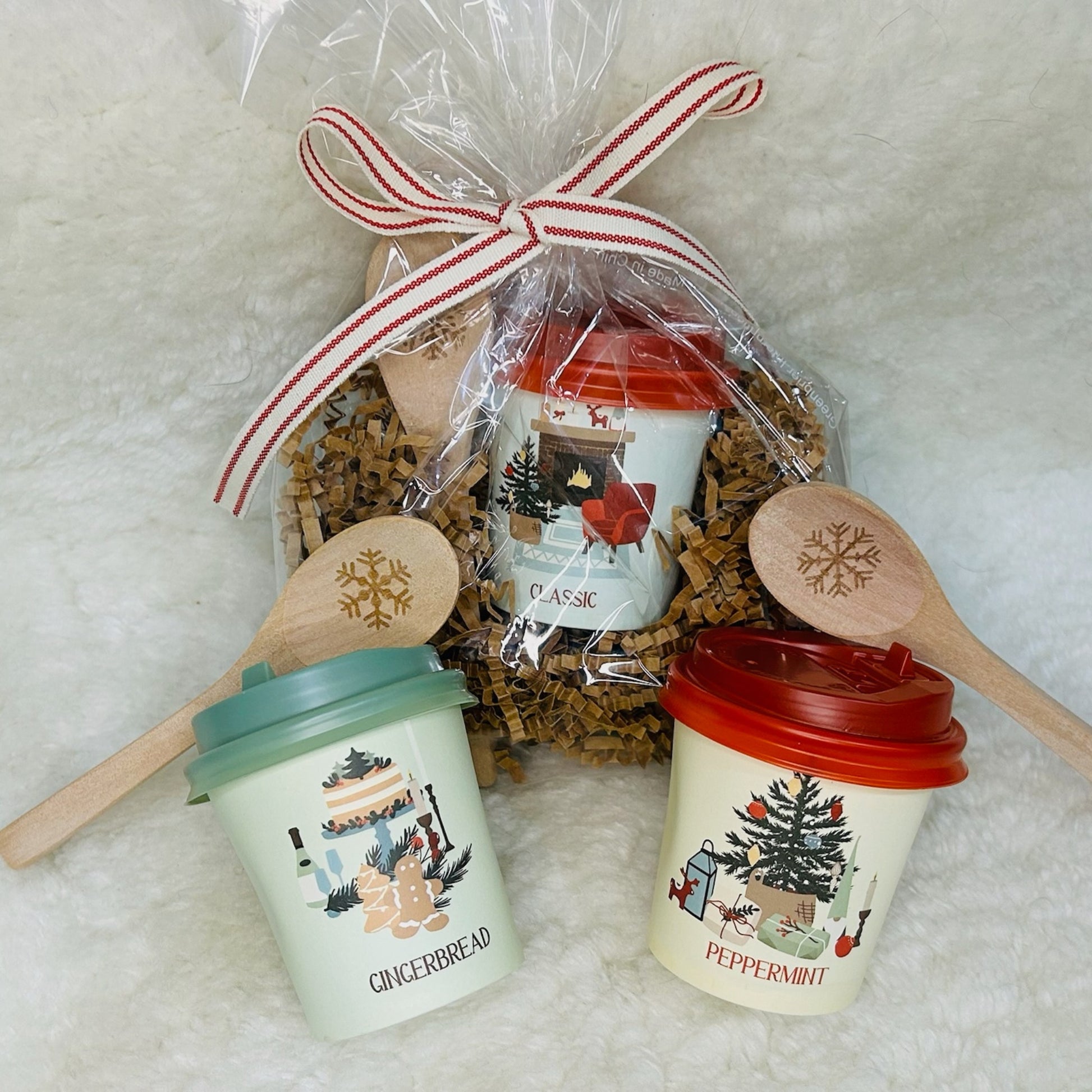 realtor pop-by gift hot cocoa with snowflake spoon