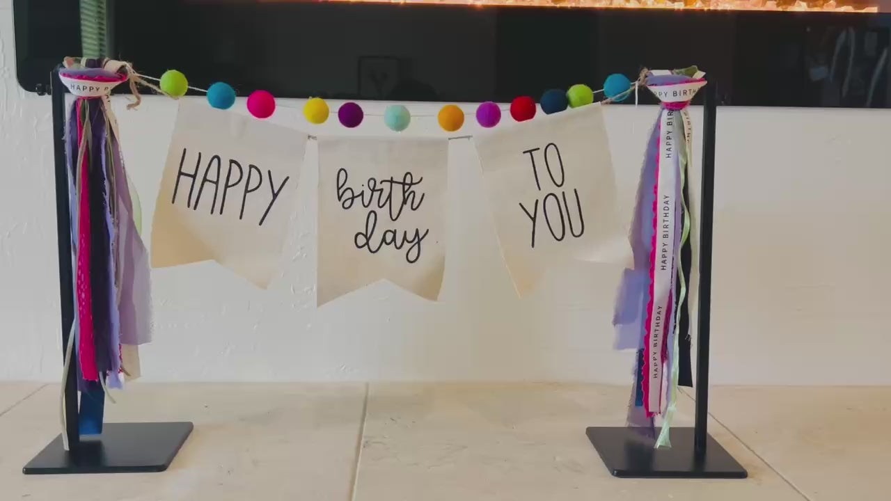 video showing a beautiful, fun birthday banner gift