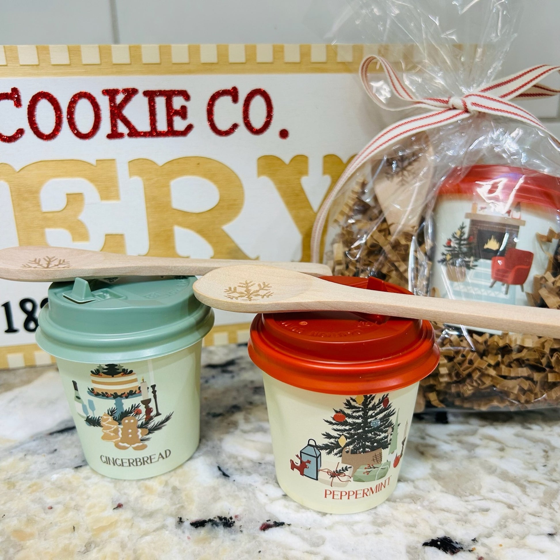 realtor pop-by gift hot cocoa with snowflake spoon